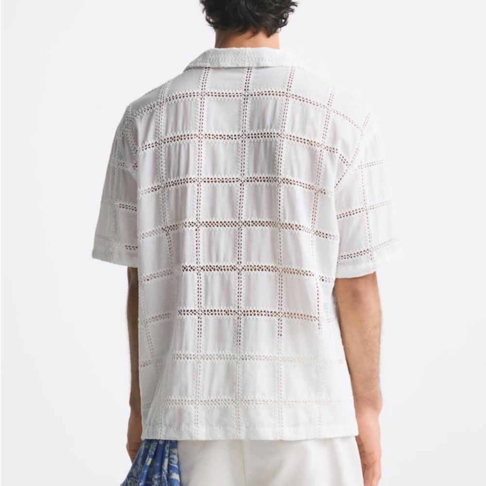 Zara crochet patch shirt - Picture 7 of 10